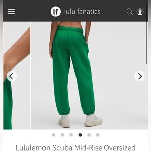 Lululemon Scuba Mid-Rise Oversized Jogger *Short
Raceway Green NWT size XS
